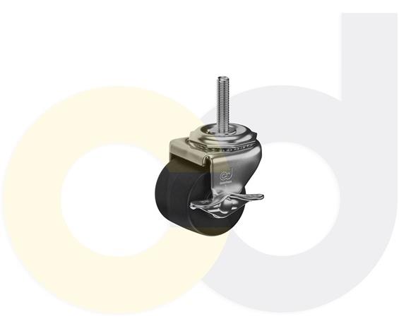 LOW PROFILE CASTERS - POLYOLEFIN WHEELS