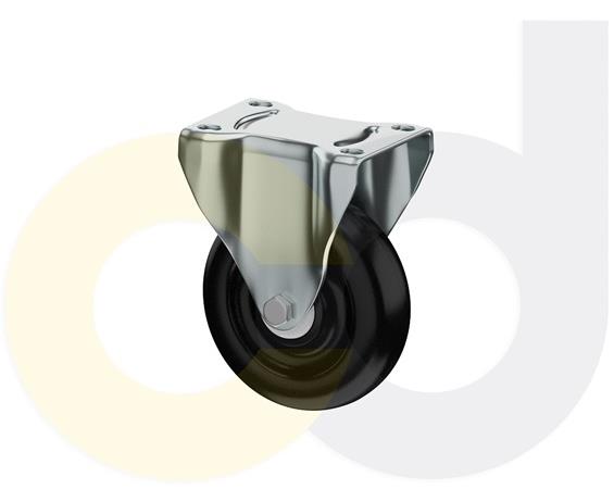 ZINC PLATED CASTERS - POLYOLEFIN WHEELS