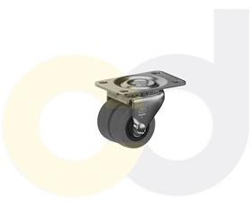 LOW PROFILE CASTERS - THERMO-RUBBER WHEELS