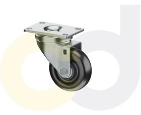 ZINC PLATED CASTERS - POLYOLEFIN WHEELS