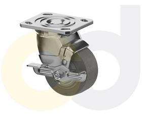 STAINLESS STEEL CASTERS - THERMO-RUBBER WHEELS