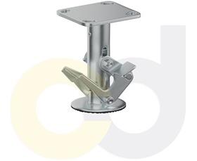 CASTERDEPOT FLOOR LOCKS - TOP PLATE 4 X 4.5 - PEDAL STYLE