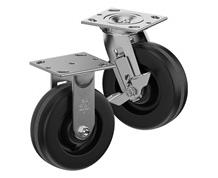 CASTERDEPOT TOP PLATE CASTERS - PHENOLIC WHEEL - CAPACITIES UP TO 1250 LBS.