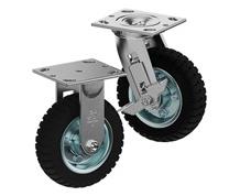 CASTERDEPOT TOP PLATE CASTERS - SOLID MONOPRENE WHEEL - CAPACITIES UP TO 280 LBS.