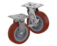 CASTERDEPOT TOP PLATE CASTERS - THERMO-URETHANE WHEEL - CAPACITIES UP TO 800 LBS.